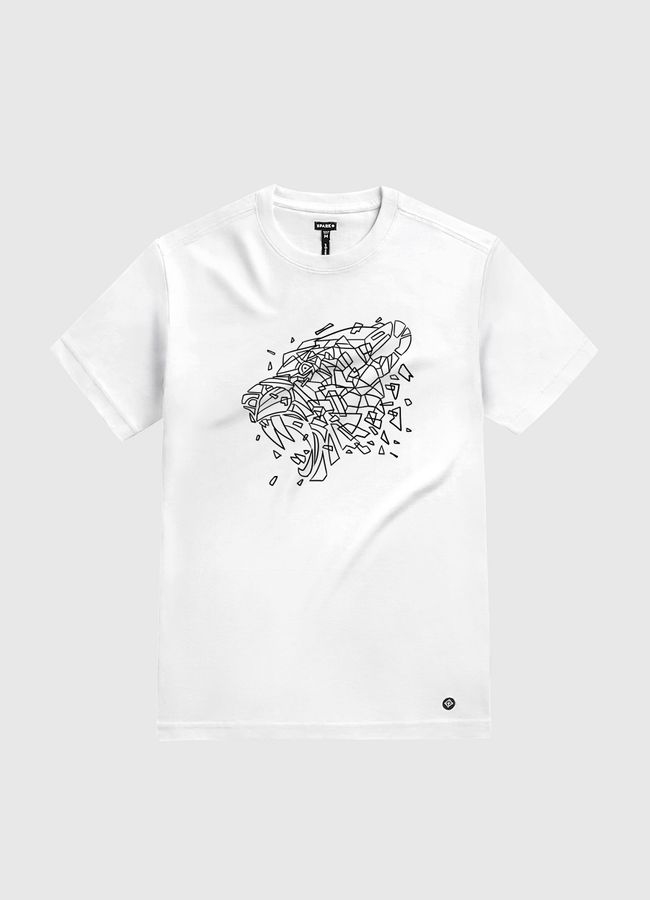 Geometric Sabertooth - White Gold T-Shirt