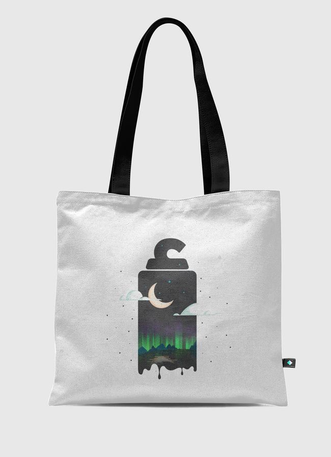 Arabic Letter Alef Aurora - Tote Bag