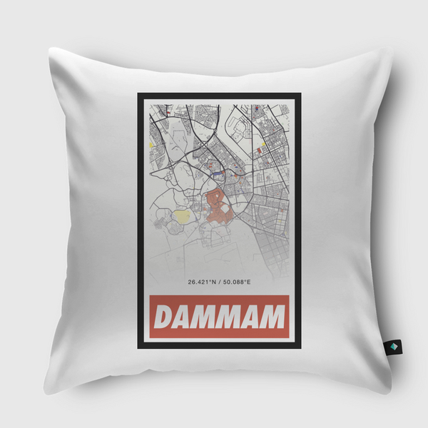 Dammam الدمام Throw Pillow