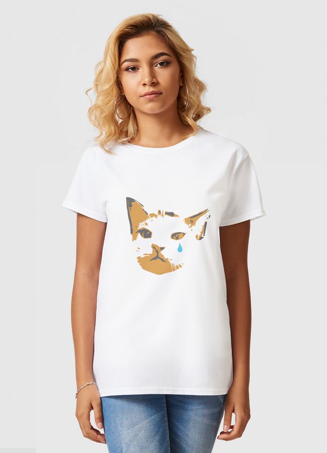 دمعة قطة - Women Basic T-Shirt