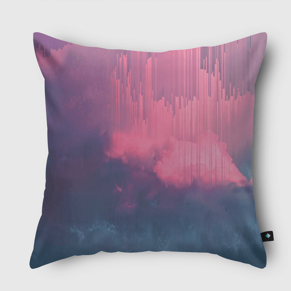 Sweet Storm Glitches Throw Pillow