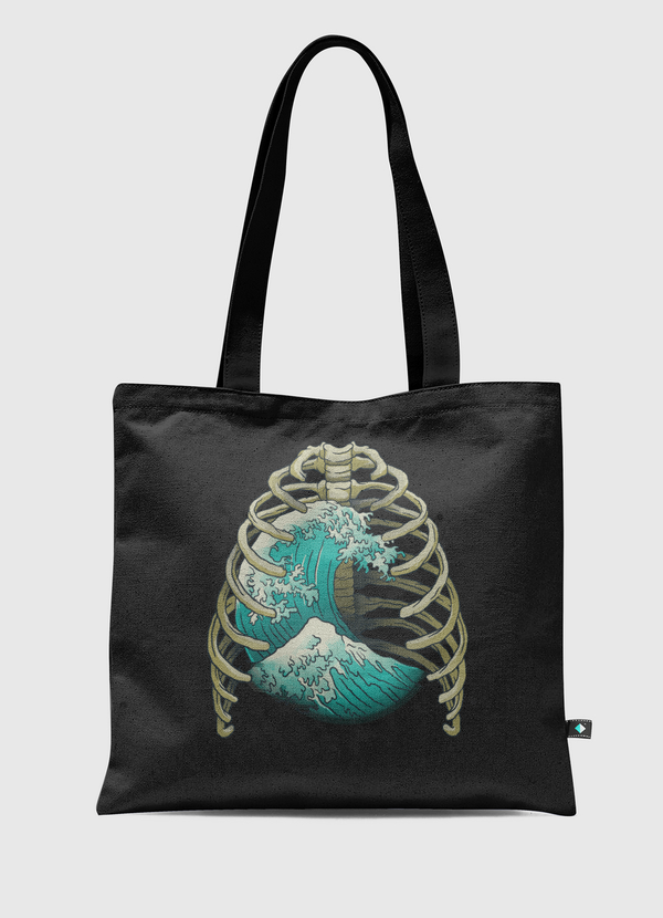 Kanagawa Wave Ribs Bones Tote Bag