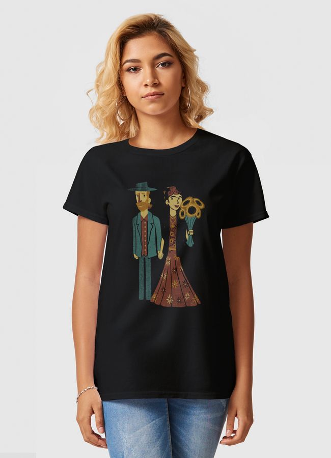 Love is Art Frida Van Gogh - Women Basic T-Shirt