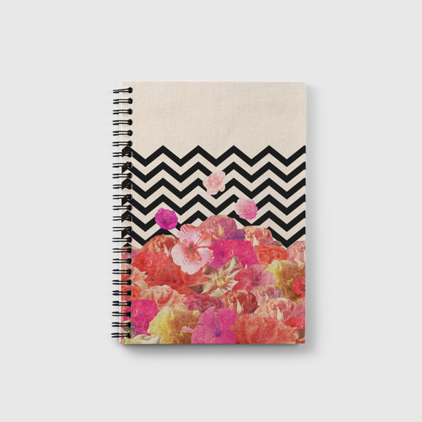 Chevron Flora II Notebook