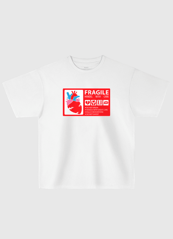 FRAGILE - HANDEL WITH CARE Oversized T-Shirt