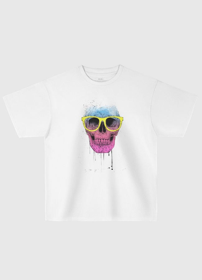 Pop art skull with glasses - Oversized T-Shirt