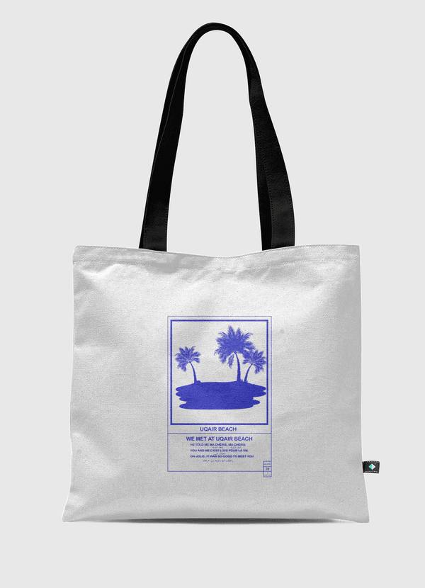 رسالة غرام في شاطئ العقير Tote Bag