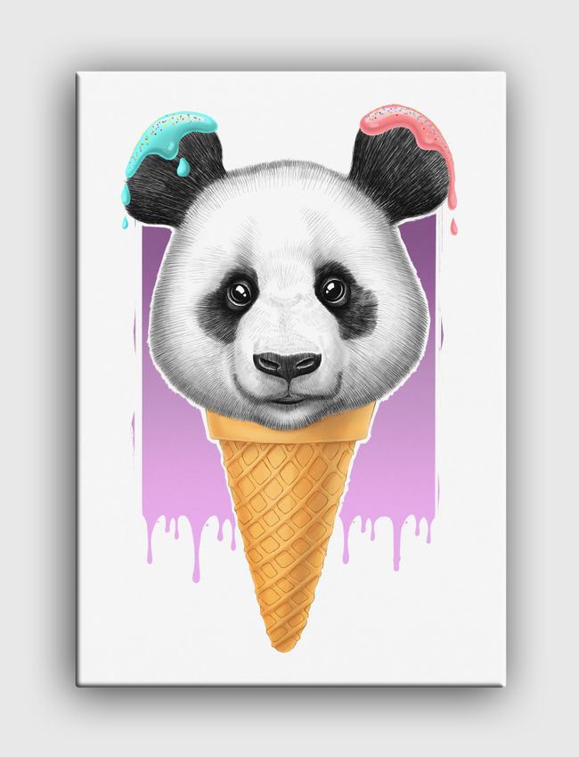 Panda ice cream - Canvas