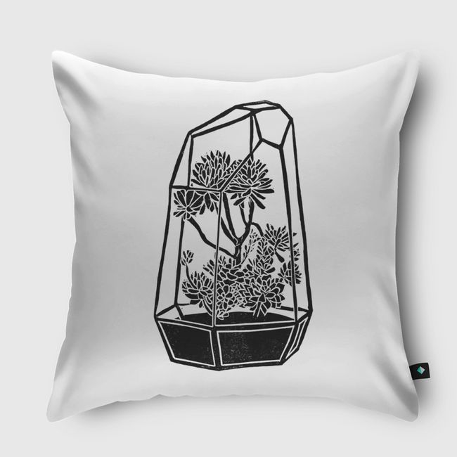 Terrarium Blockprint - Throw Pillow