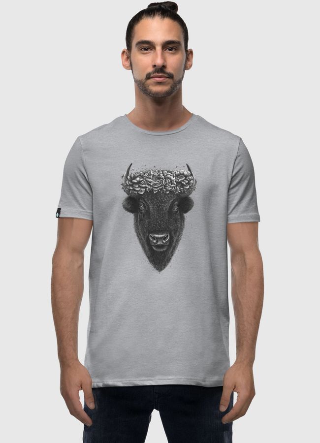 Floral Bison - Men Premium T-Shirt