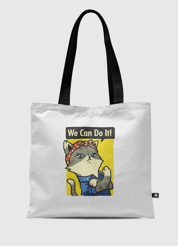 Purrsist! We Can Do It! Tote Bag