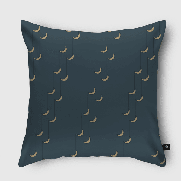 moon pattern Throw Pillow