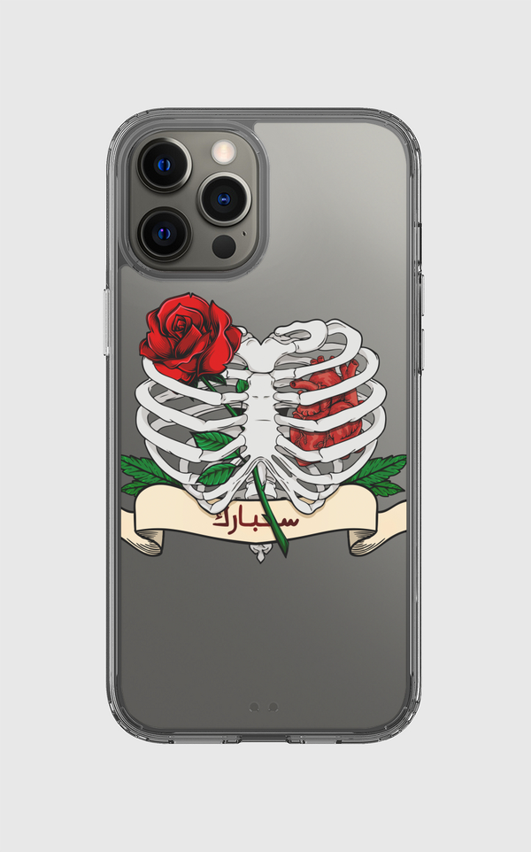Skeleton Heart Clear Case