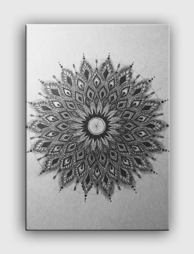 Gray mandala - Canvas