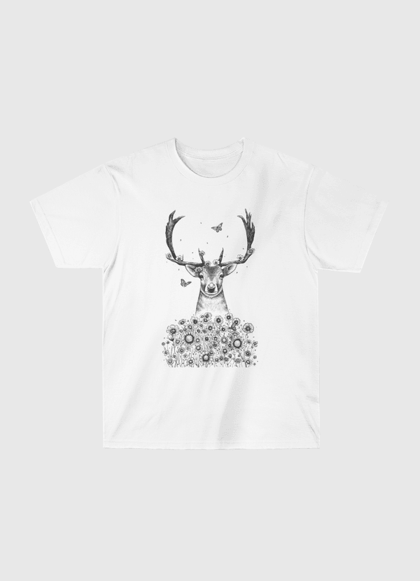 Deer in flowers Classic T-Shirt