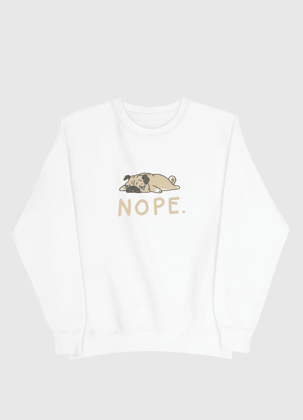 Nope Pug Men Sweatshirt