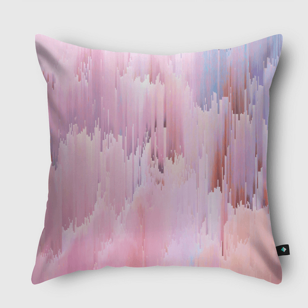 Delicate glitches Throw Pillow