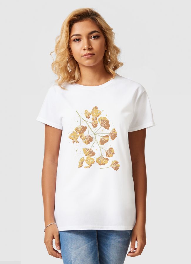 Ginkgo Golden Fish - Women Basic T-Shirt