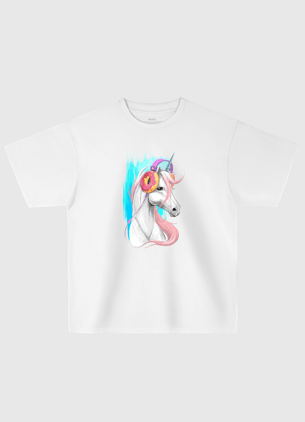 Unicorn in the headphones  Oversized T-Shirt