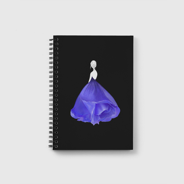 Fashion blue rose Notebook