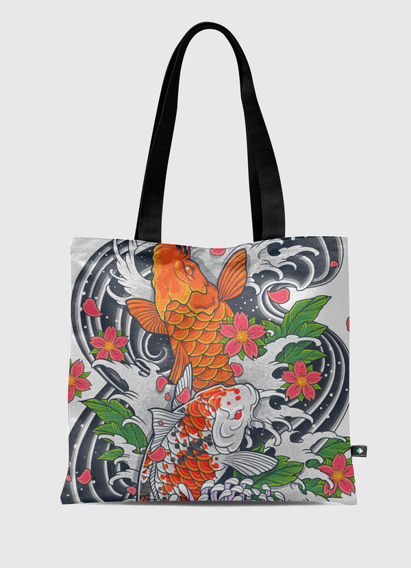 Koi Fish Pond Tote Bag