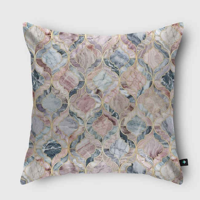 Marble Moroccan Tiles - Throw Pillow
