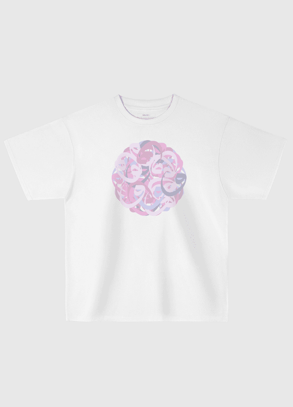 calligraphy pink Oversized T-Shirt