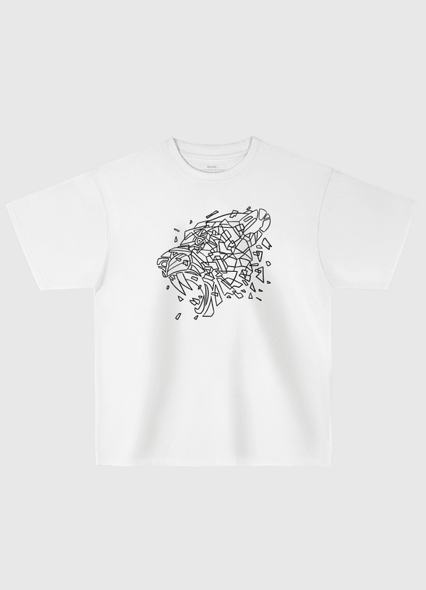 Geometric Sabertooth Oversized T-Shirt