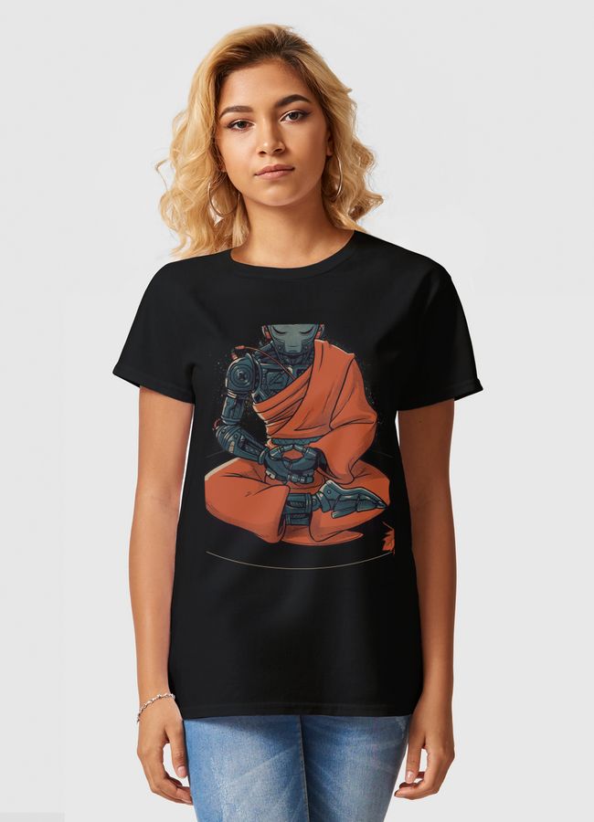 Meditation Robot Monk - Women Basic T-Shirt