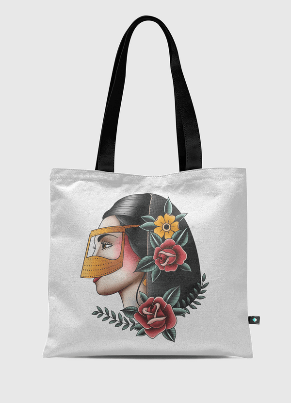 Battoulah n' Flowers Tote Bag