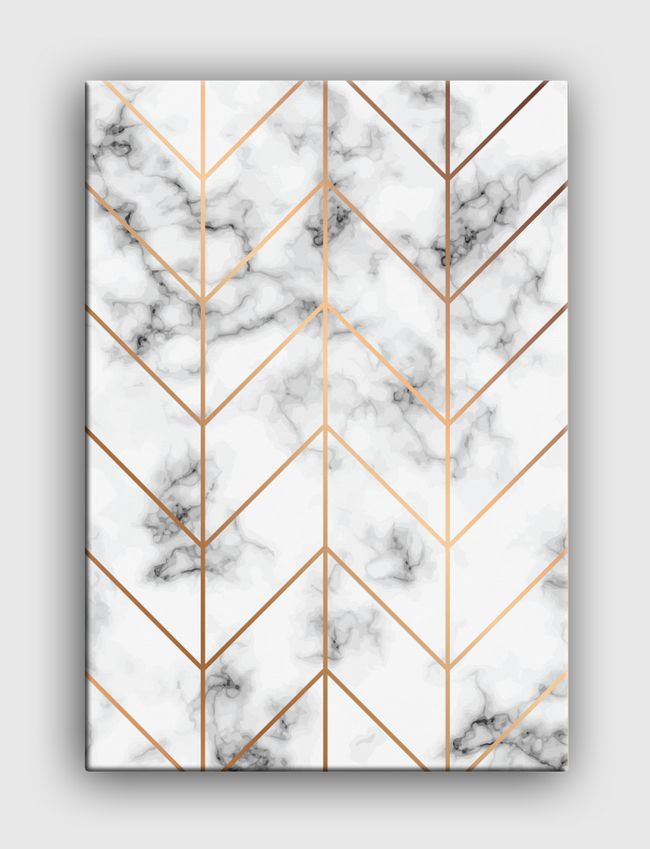 Marble and golden chevron - Canvas