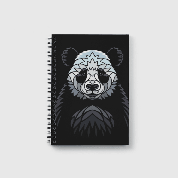 Tribal frontal panda Notebook