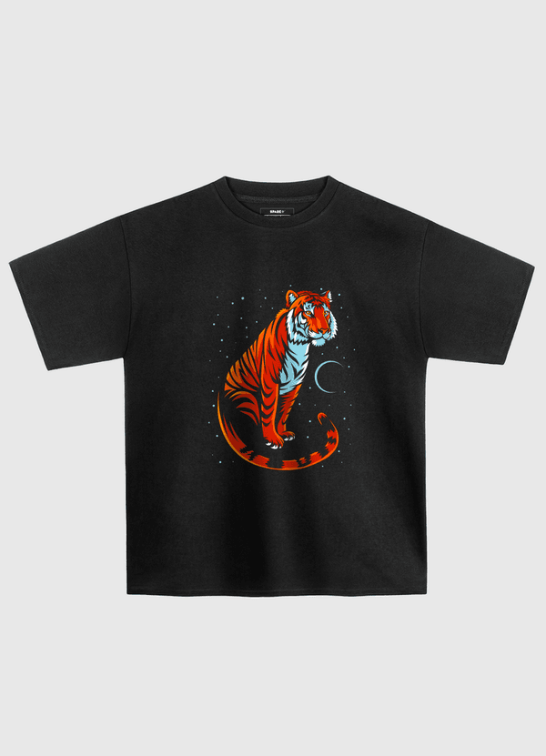 Tribal Tiger night Oversized T-Shirt