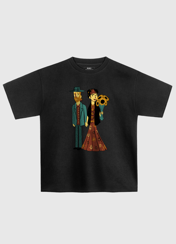 Love is Art Frida Van Gogh Oversized T-Shirt