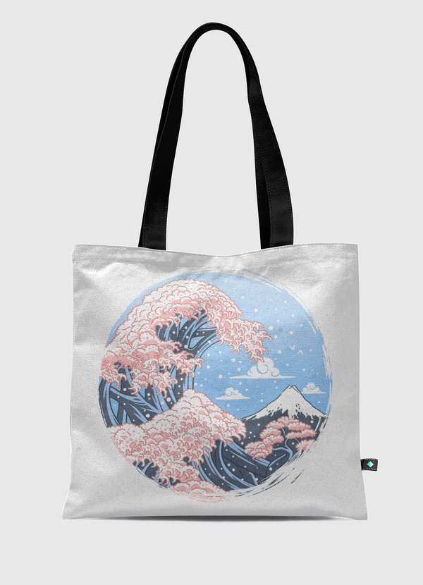 Wave Cherry Tree Tote Bag