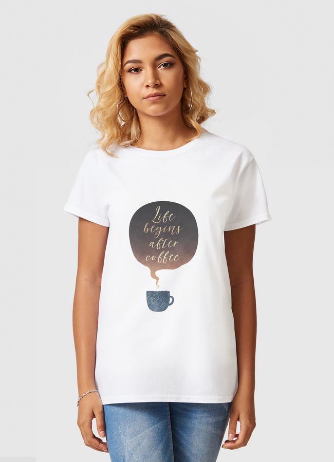 Life Begins After Coffee - Women Basic T-Shirt