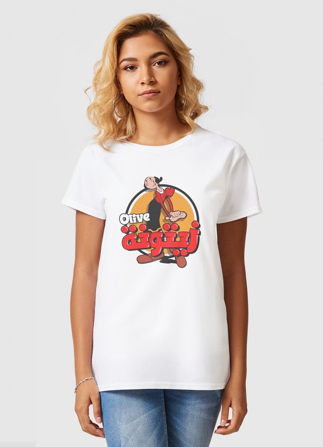 Olive زيتونة - Women Basic T-Shirt