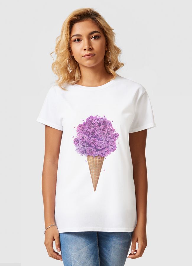 Ice cream with lilac - Women Basic T-Shirt