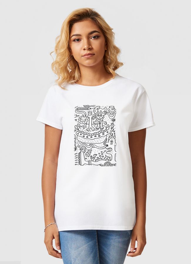 Fun Doodles - Women Basic T-Shirt