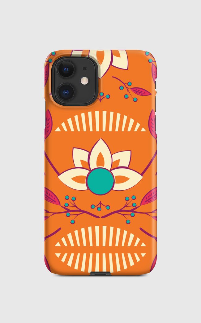 Orange Floral 003 - Regular Case