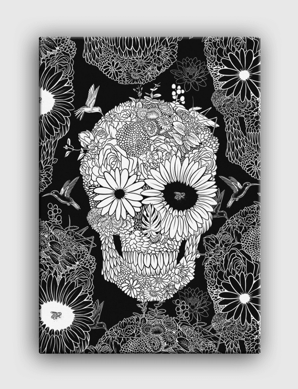 White flower skull Canvas