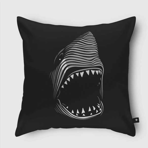 Great shark lines Throw Pillow