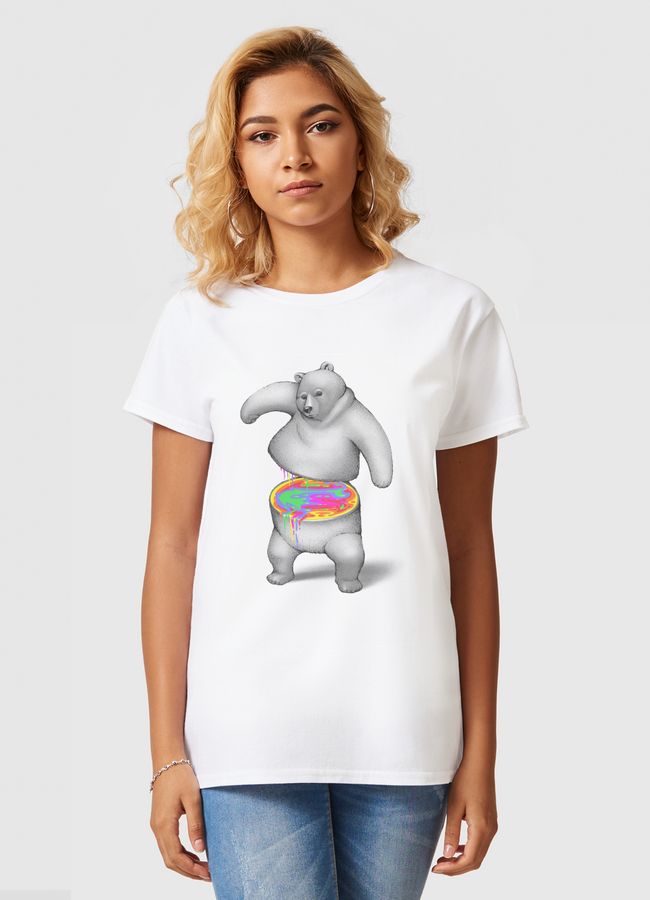 Rainbow Bear - Women Basic T-Shirt