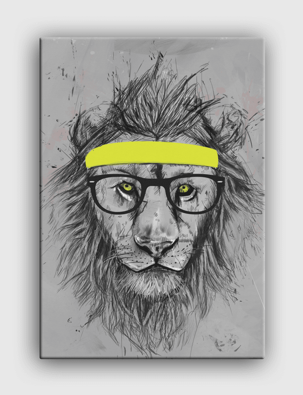 Hipster lion Canvas