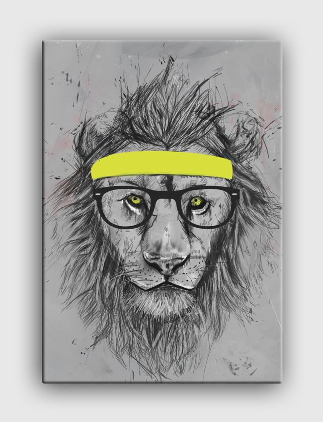 Hipster lion - Canvas