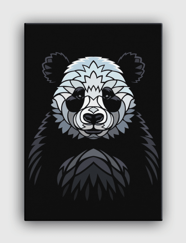 Tribal frontal panda Canvas