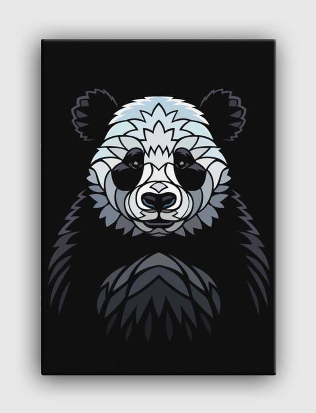 Tribal frontal panda - Canvas