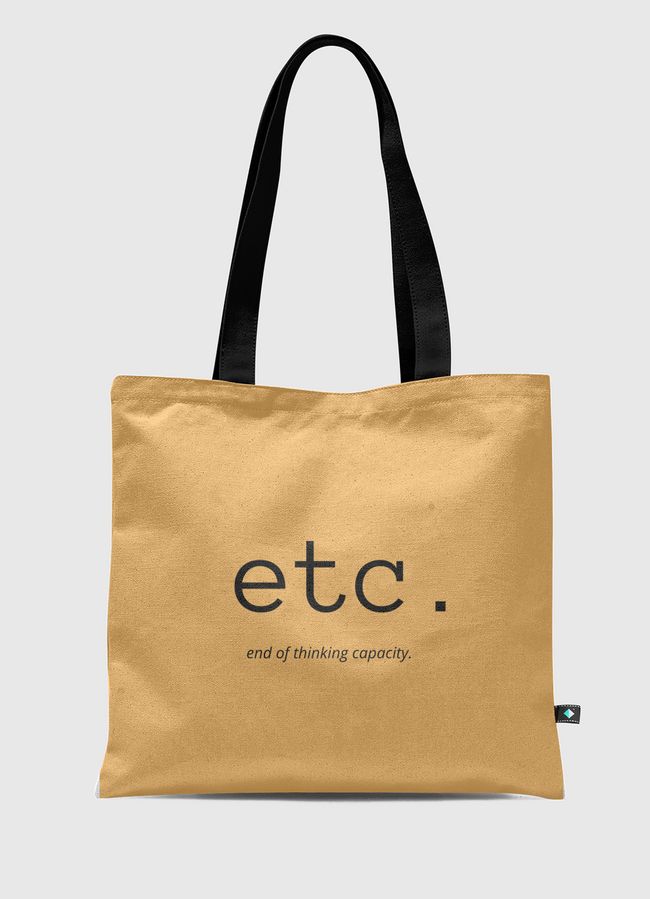 etc words - Tote Bag