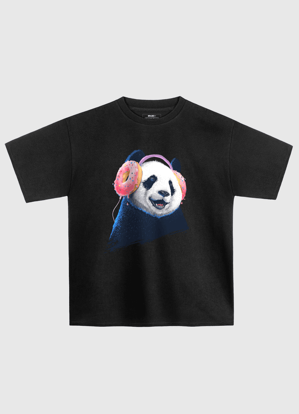 Panda in headphones Oversized T-Shirt