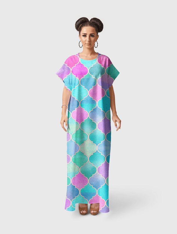 Bright Moroccan Morning Short Sleeve Dress